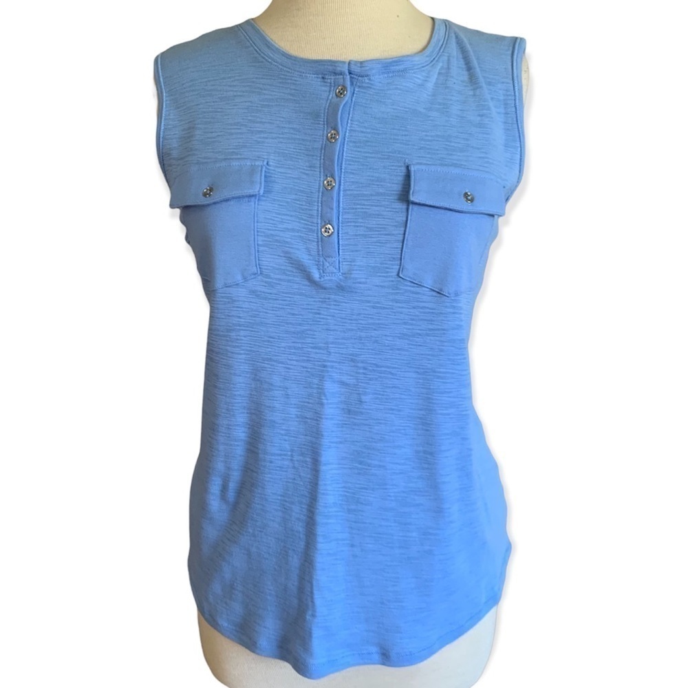 Liz Claiborne PXL Blue sleeveless tank top shirt